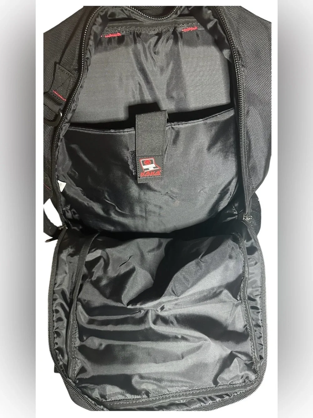 KALA Design Men's Black Backpack - Durable Travel & Commuter Bag. 20”x12”x7”.